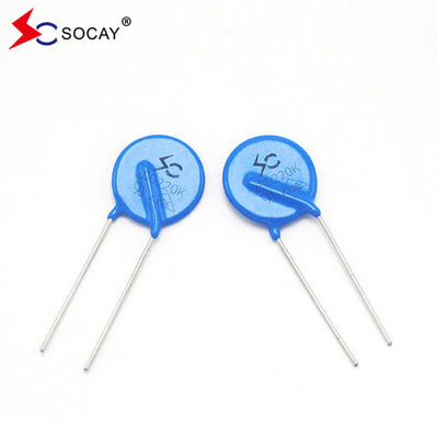 Ф20mm মেটাল অক্সাইড ভেরিস্টর 20D101K / 20D101KJ প্রশস্ত অপারেটিং ভোল্টেজ V1mA 18V - 1800V