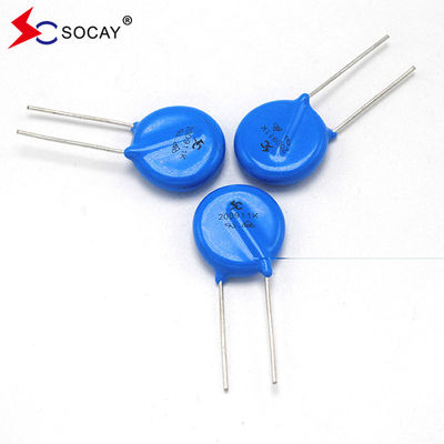 Ф20mm মেটাল অক্সাইড ভেরিস্টর 20D101K / 20D101KJ প্রশস্ত অপারেটিং ভোল্টেজ V1mA 18V - 1800V
